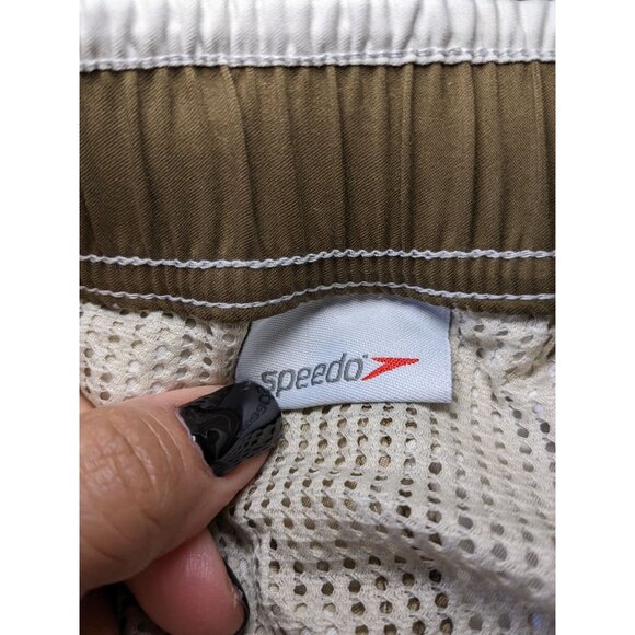 Speedo Board Swim Trunk Shorts Men Size 36 Floral Hawaiian Tropical Y2K Surfer - Picture 7 of 7